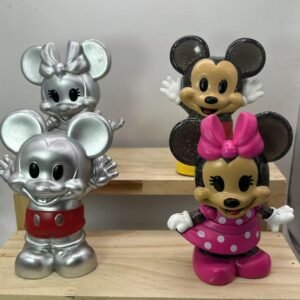 Disney 100 Ooshies Silver Minnie & Mickey Mouse Figure – Limited Edition Collectible