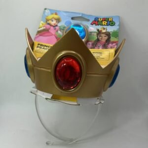 Princess Peach Crown & Amulet Super Mario Bros Costume Adult Womens Girls Gift