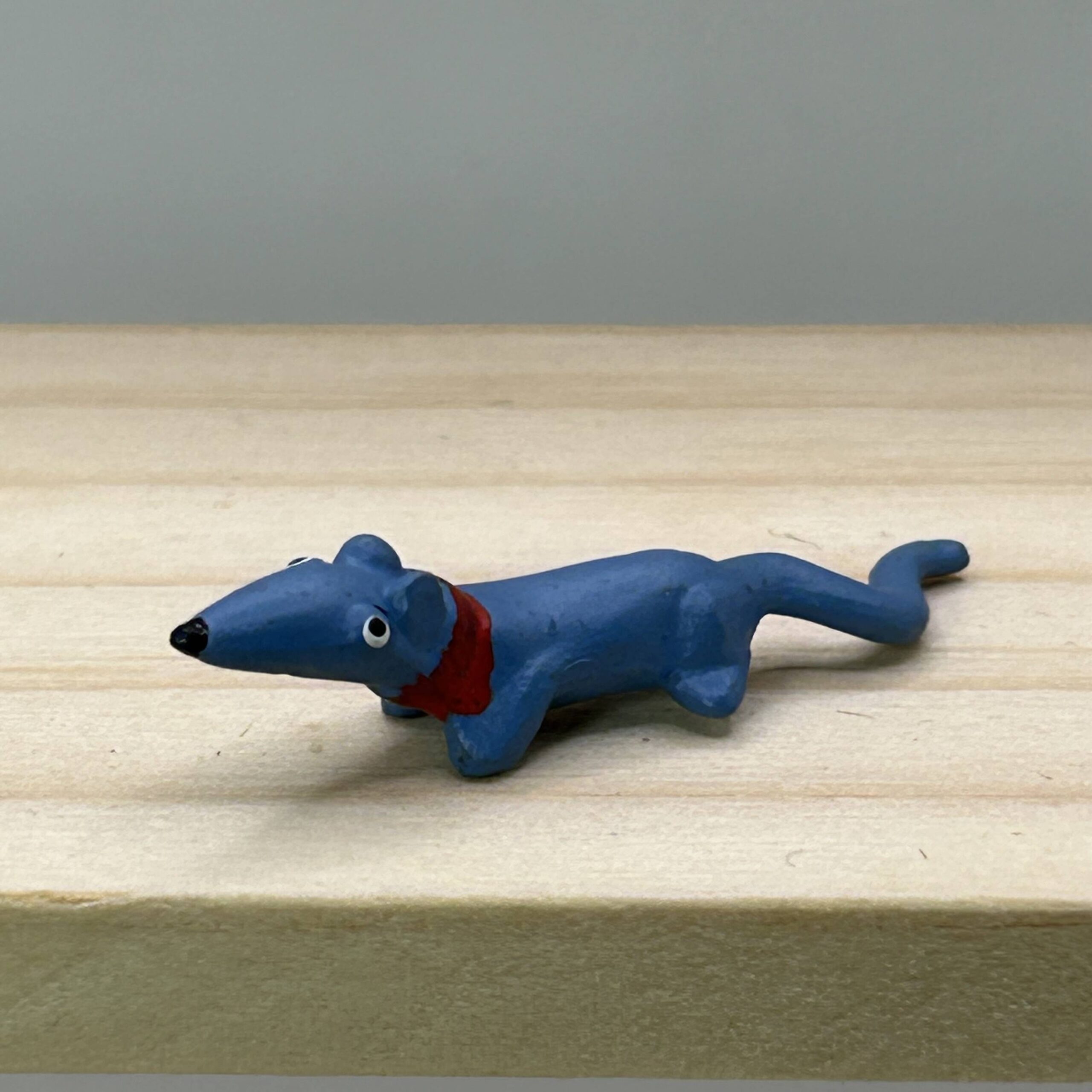 Whimsical Blue Rat Clay Statue - Ugly-Cute Miniature Animal Figurine - Hand-Sculpted One-of-a-Kind (OOAK) Art Piece - Fun Small Mouse Decor for Bookshelf & Office Whimsical Blue Rat Clay Statue - Ugly-Cute Miniature Animal Figurine - Hand-Sculpted One-of-a-Kind (OOAK) Art Piece - Fun Small Mouse Decor for Bookshelf & Office