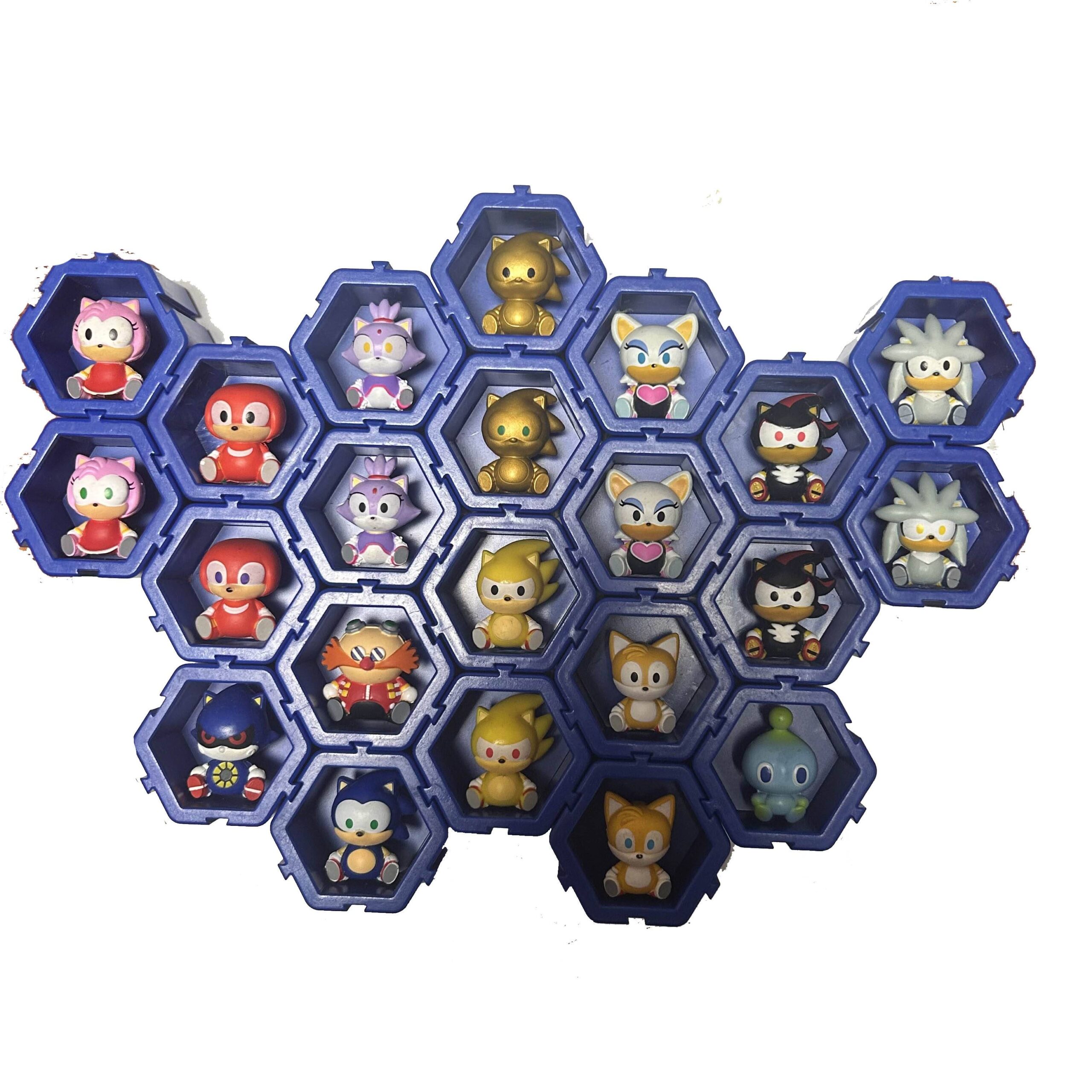 3.99-5-Nano Pods connectable Amy Rose-Black Eyes-1 NANO PODS Connectable Hexagon Mini Figure, Stackable Display Collectible – Amy Rose-Black Eyes